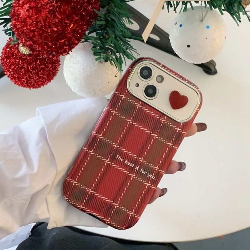 Heart Plaid Phone Case