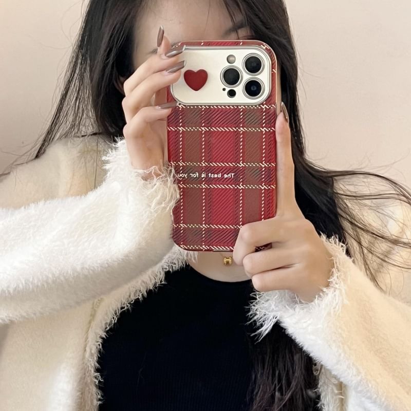 Heart Plaid Phone Case