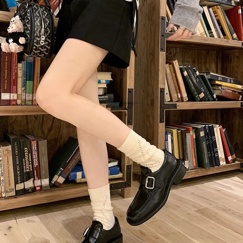 Buckled Loafers Square Toe