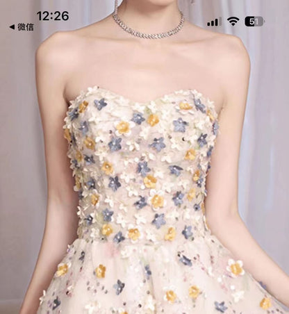 Embroidered A-Line Floral Designs) Gown Evening (Various Sequin