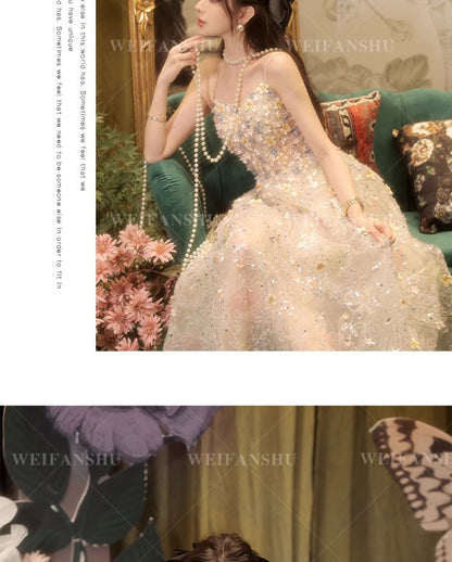 Embroidered A-Line Floral Designs) Gown Evening (Various Sequin