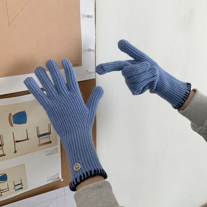 Knit Cuff Gloves Ribbed