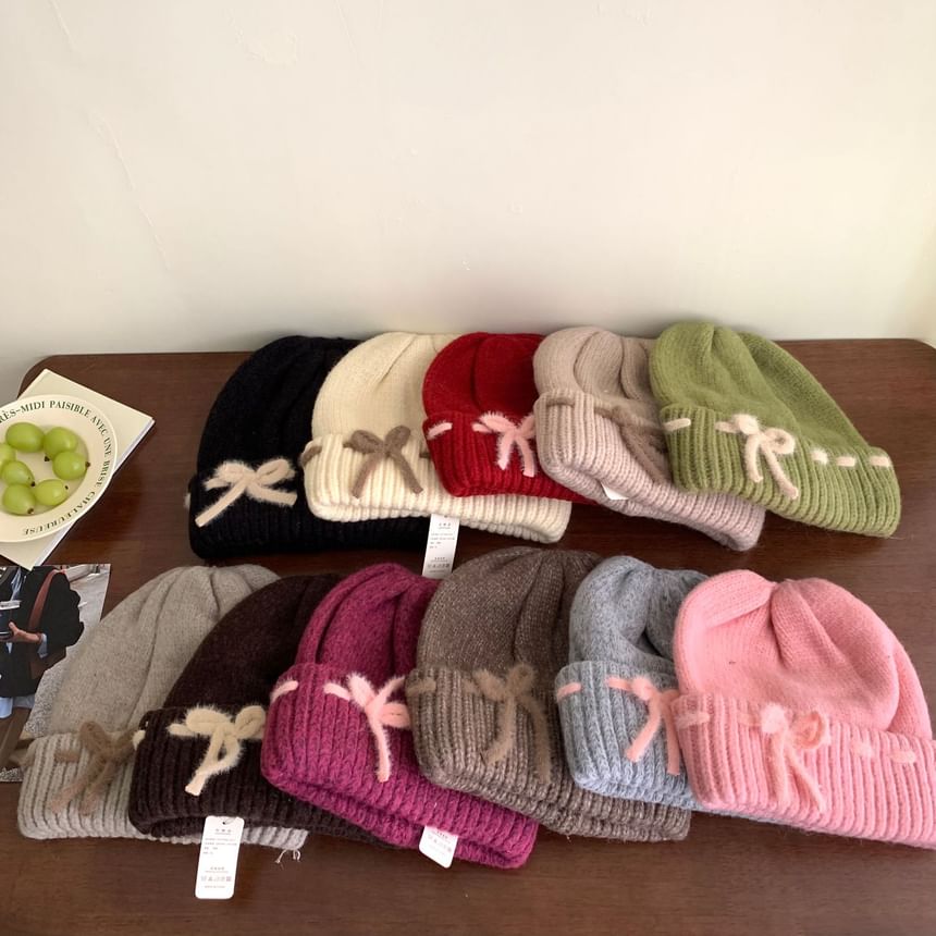 Bow Knit Beanie