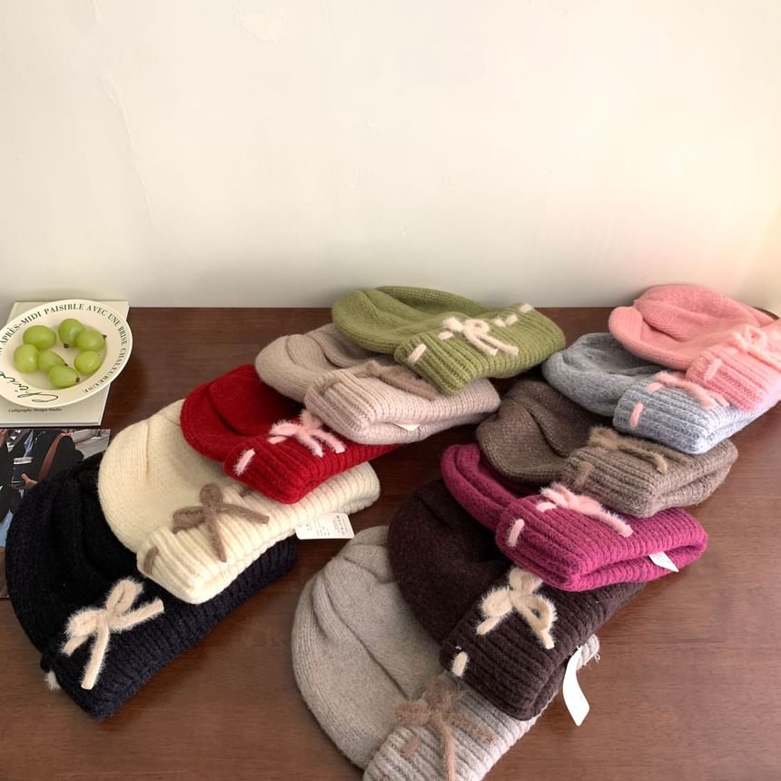 Bow Knit Beanie