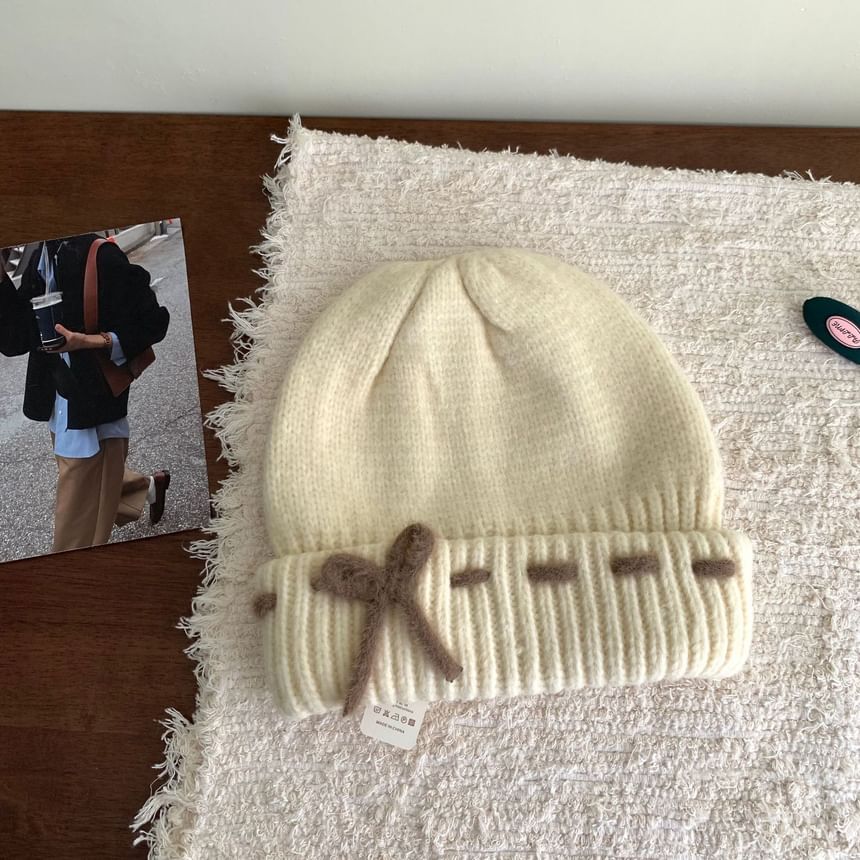 Bow Knit Beanie