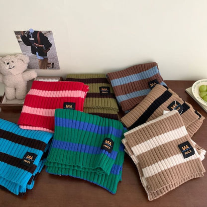 Striped Knit Scarf