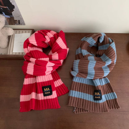Striped Knit Scarf