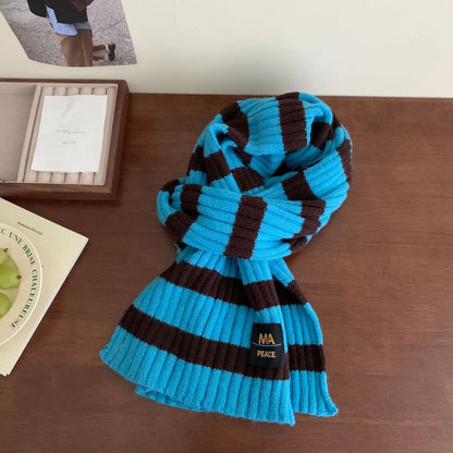Striped Knit Scarf