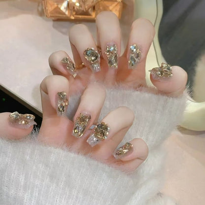 Rhinestone Press On Nail