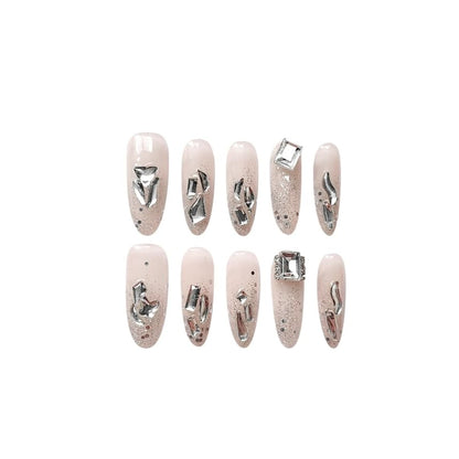 Rhinestone Press On Nail