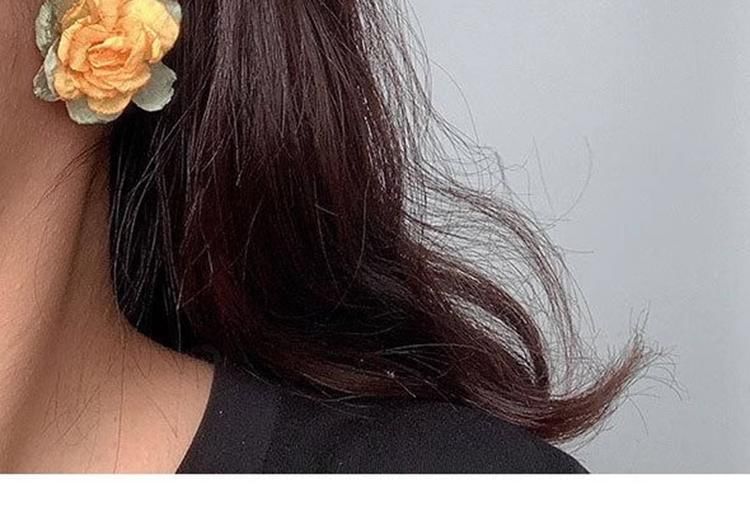 Floral Earring Fabric Stud