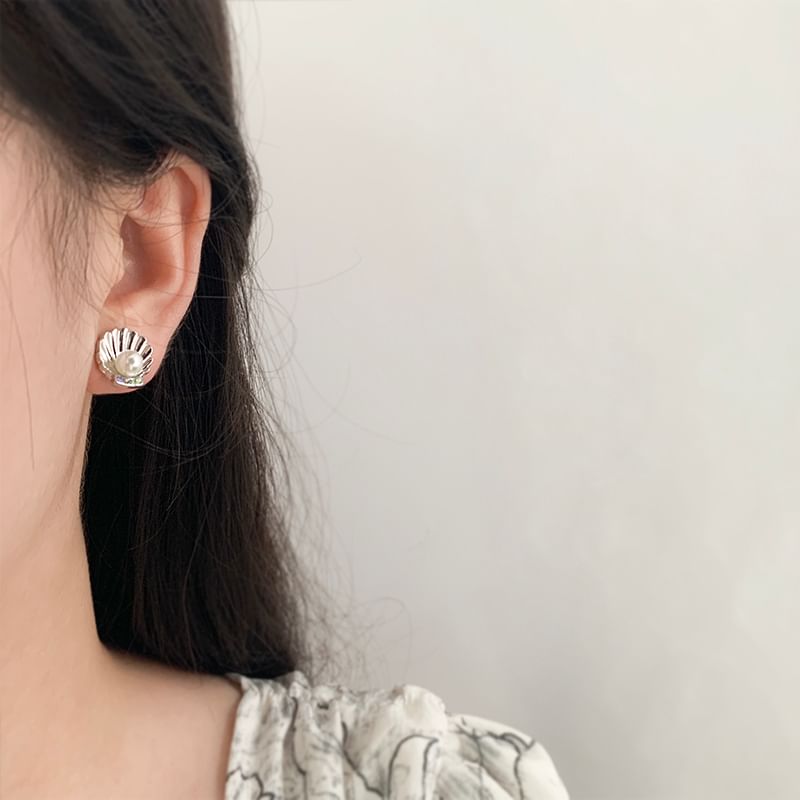 Stud / Earring Pearl Shell Faux Rhinestone Crab Alloy Starfish