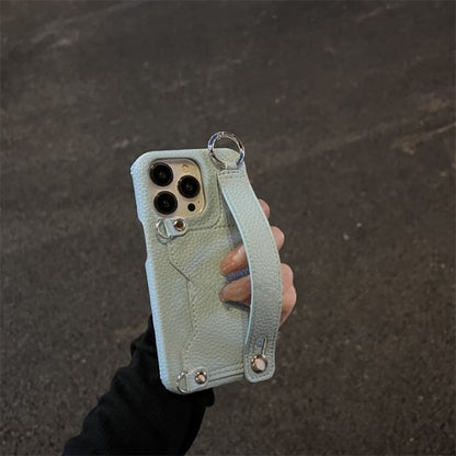 Heart Mirror Faux Leather Phone Case