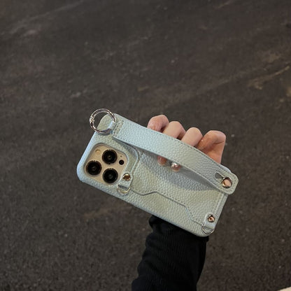 Leather Heart Faux Mirror Case Phone