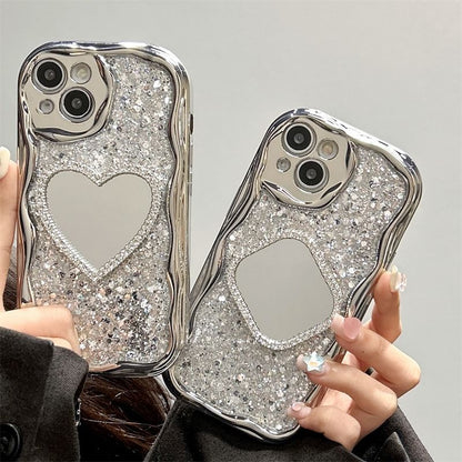 Mirror Rhinestone Phone Case For iPhone 16, 16 Plus, 16 Pro, 16 Pro Max, 15, 15 Pro, 15 Pro Max, 14, 14 Plus, 14 Pro, 14 Pro Max, 13, 13 Pro, 13 Pro Max
