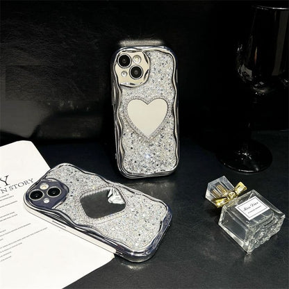 Mirror Rhinestone Phone Case For iPhone 16, 16 Plus, 16 Pro, 16 Pro Max, 15, 15 Pro, 15 Pro Max, 14, 14 Plus, 14 Pro, 14 Pro Max, 13, 13 Pro, 13 Pro Max