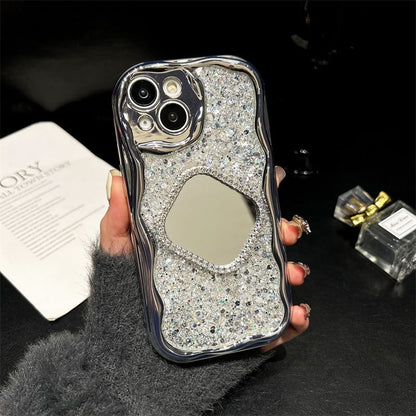 Mirror Rhinestone Phone Case For iPhone 16, 16 Plus, 16 Pro, 16 Pro Max, 15, 15 Pro, 15 Pro Max, 14, 14 Plus, 14 Pro, 14 Pro Max, 13, 13 Pro, 13 Pro Max