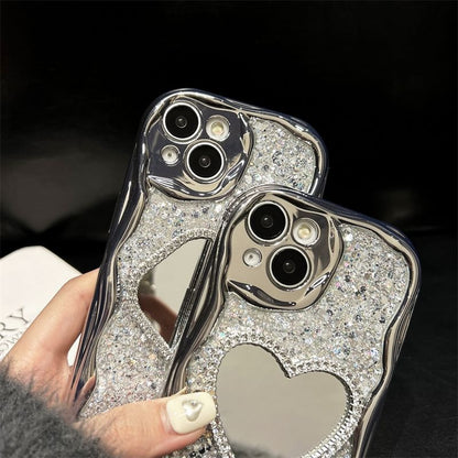 Mirror Rhinestone Phone Case For iPhone 16, 16 Plus, 16 Pro, 16 Pro Max, 15, 15 Pro, 15 Pro Max, 14, 14 Plus, 14 Pro, 14 Pro Max, 13, 13 Pro, 13 Pro Max