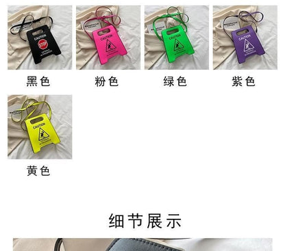 Crossbody Faux Leather Bag Lettering