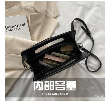 Crossbody Faux Leather Bag Lettering