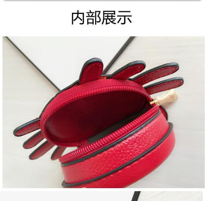 Cartoon Faux Coin Crab Purse Leather