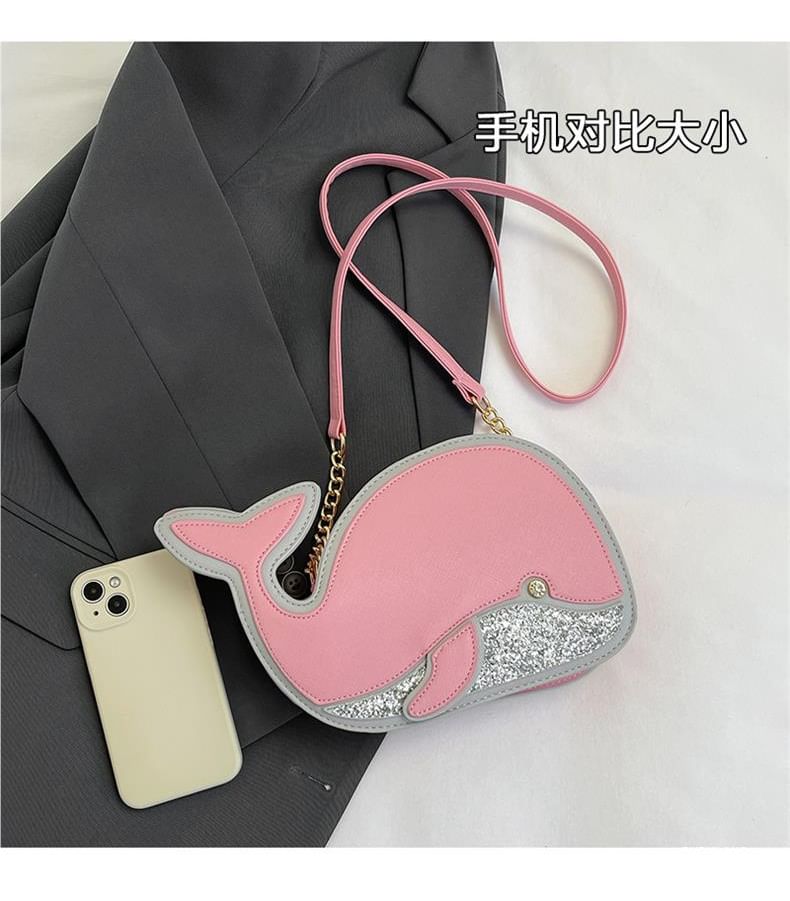 Faux Leather Dolphin Bag Crossbody