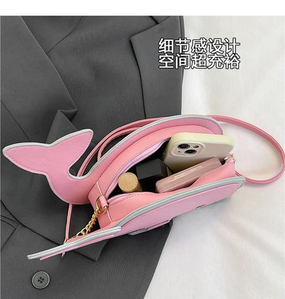 Faux Leather Dolphin Bag Crossbody