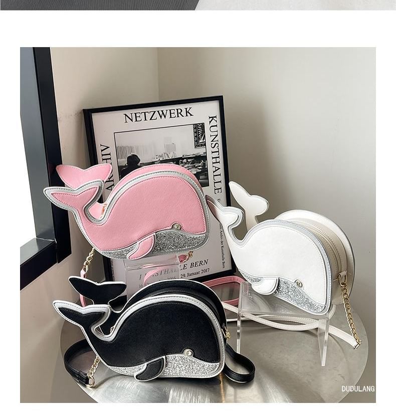 Faux Leather Dolphin Bag Crossbody