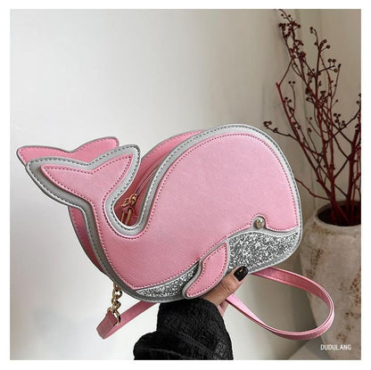 Faux Leather Dolphin Bag Crossbody