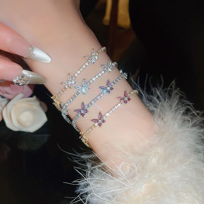Butterfly Bracelet Rhinestone