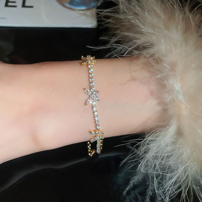 Butterfly Bracelet Rhinestone