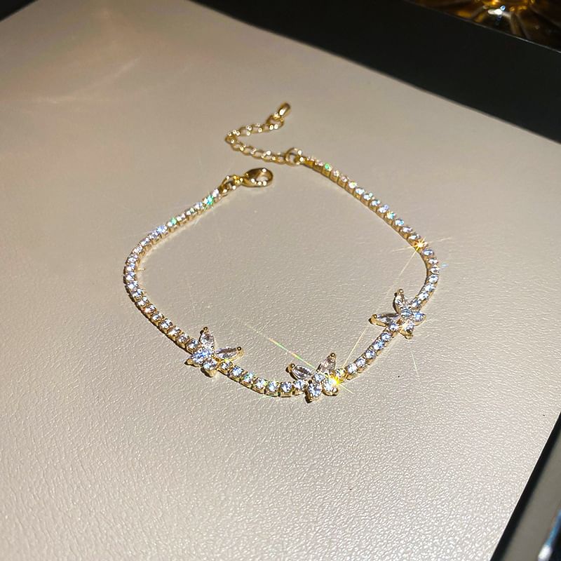 Butterfly Bracelet Rhinestone