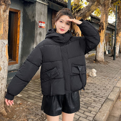 Turtleneck Zip-Up Puffer Jacket