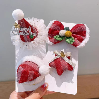 Christmas Fabric Hair Clip / Headband / Set