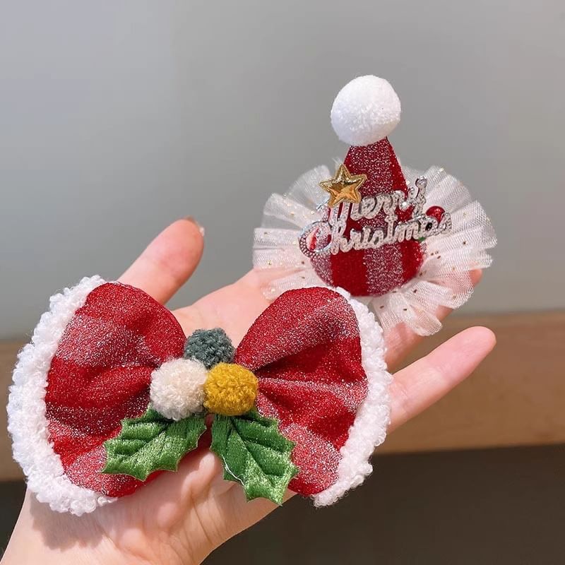 Christmas Fabric Hair Clip / Headband / Set