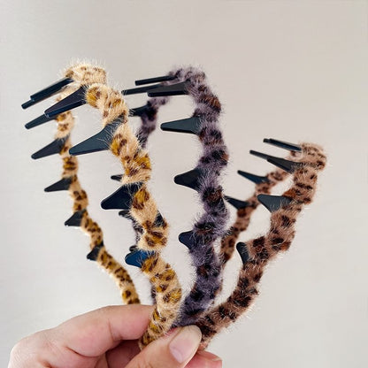 Leopard Print Chenille Headband