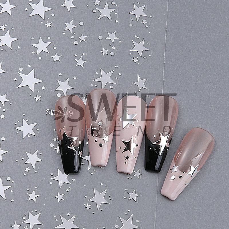 Star Metallic Nail Art Stickers