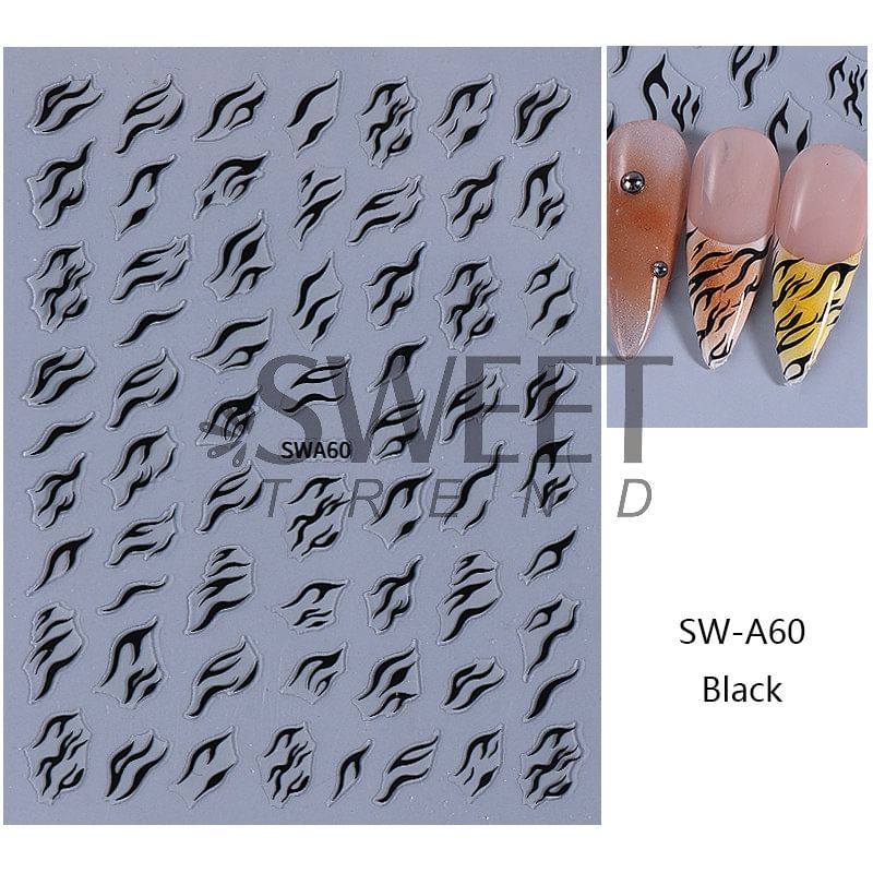 Flame Nail Art Stickers