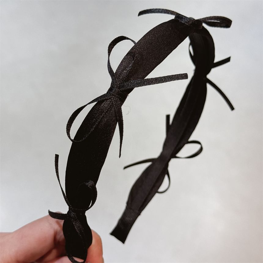 Bow Accent Satin Headband