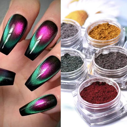 Cat Eye Powder Nail Art Decoration