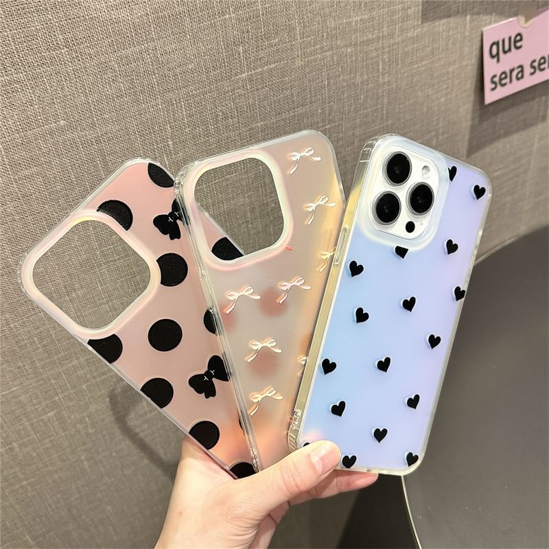 Polka Dot / Bow / Heart Phone Case / Strap / Set