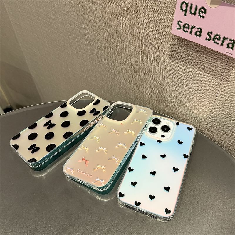 Polka Dot / Bow / Heart Phone Case / Strap / Set