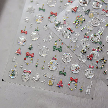 Christmas Crystal-Ball Nail Art Stickers