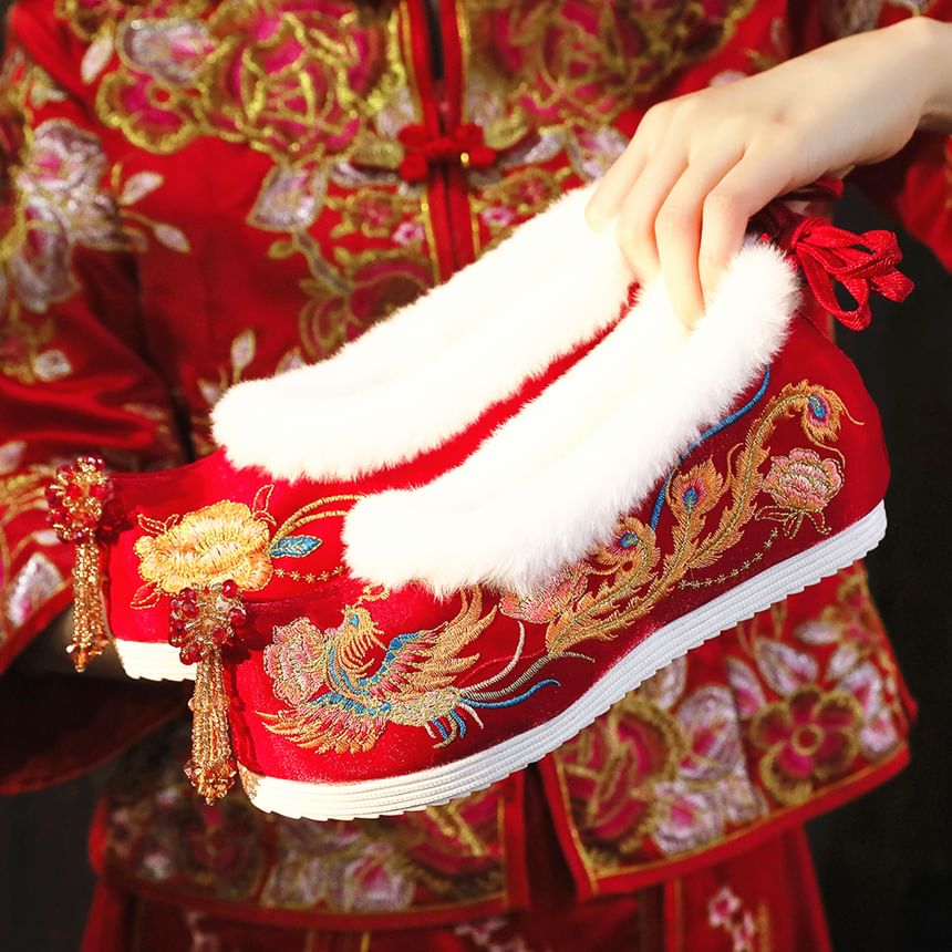 (Various Heel Beaded Hidden Embroidered Designs) Pumps Wedge