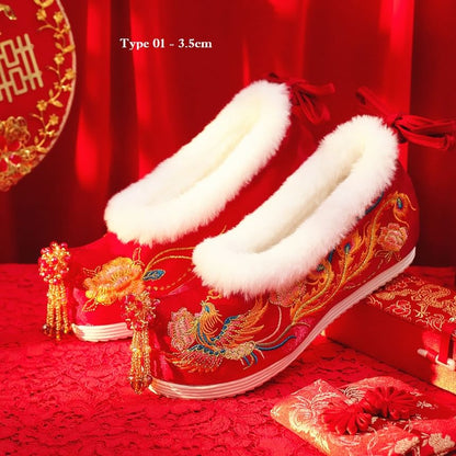 (Various Heel Beaded Hidden Embroidered Designs) Pumps Wedge