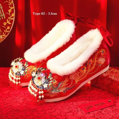 (Various Heel Beaded Hidden Embroidered Designs) Pumps Wedge