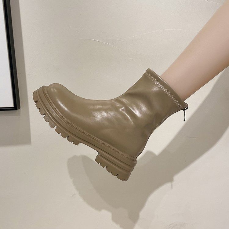 Zip Platform Boots Short