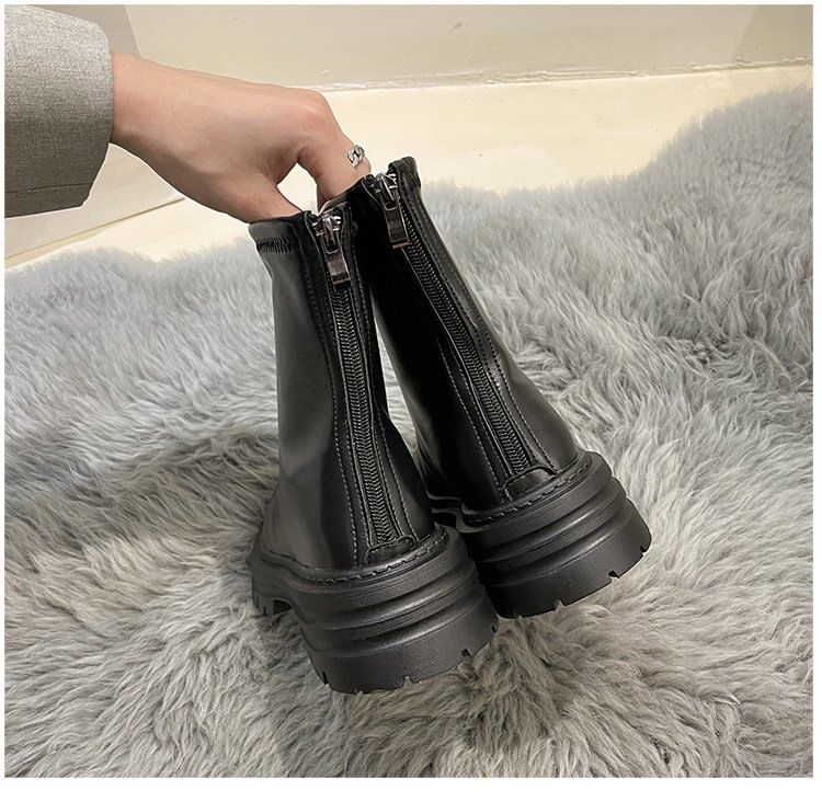 Zip Platform Boots Short