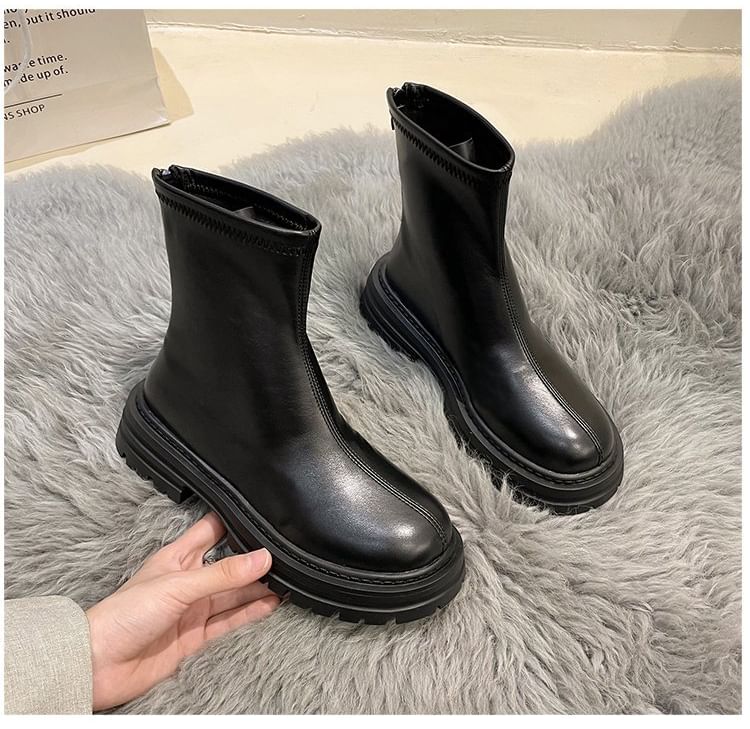 Zip Platform Boots Short