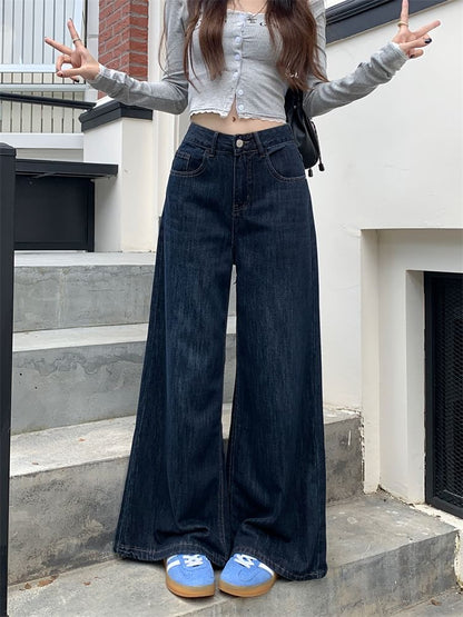 Mid Rise Wide Leg Jeans